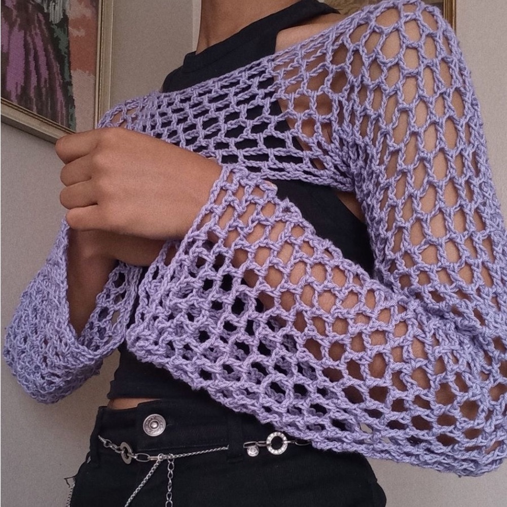 Handmade crochet shrug